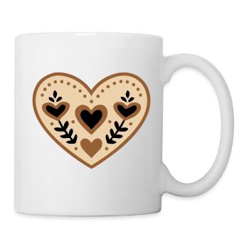 Costume traditionnel folklorique en forme de cœur pour la fête des mères - Mug blanc - blanc - Droite