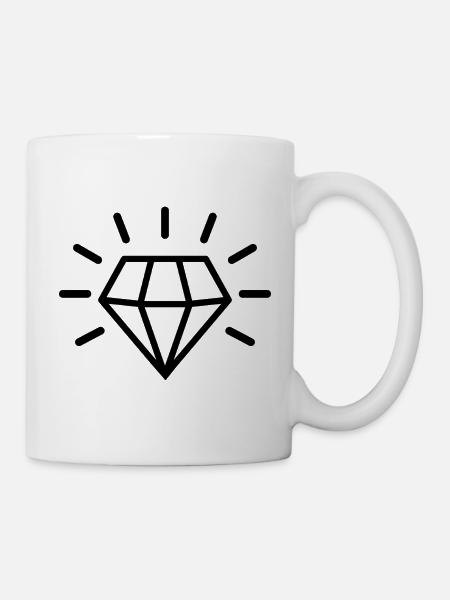Diamant - Tasse - Weiß