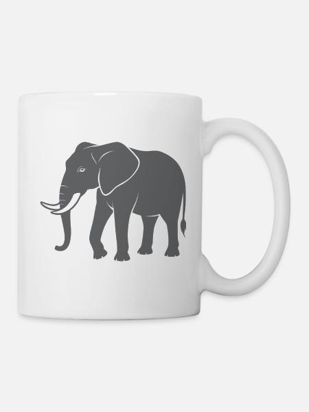 Elefant - Tasse - Weiß