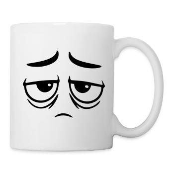 Mürrisches Trauriges Enttäuschtes Gesicht Lustig - Mug blanc - blanc - Droite