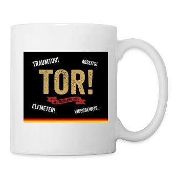 TOR! Deutschland Fan Kissen - Tasse - Weiß - Rechts