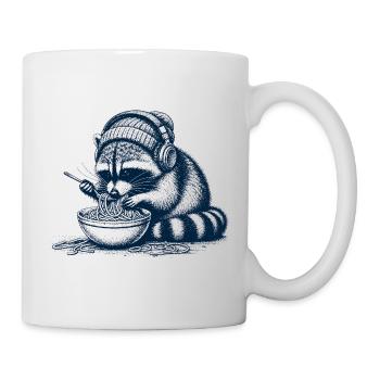 Spaghetti Raccoon - Mug blanc - blanc - Droite
