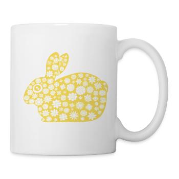 Golden Rabbit Floral Pattern - Mug - white - Right