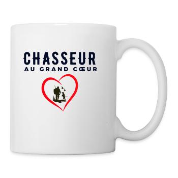 Chasseur au grand cœur Cadeau Meilleur Chasseur - Mug blanc - blanc - Droite