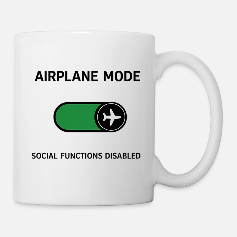 AIRPLANE MODE | Social Functions Disabled - Tasse - Weiß