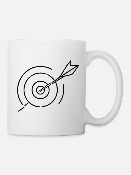 Bogenschießen Zielscheibe - Tasse - Weiß
