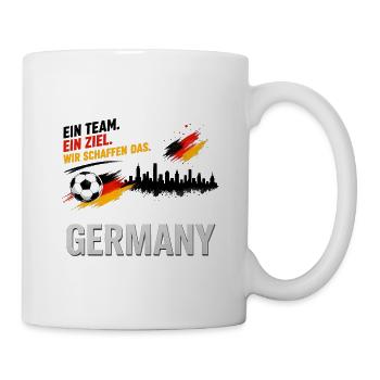 Deutschland Teamziel Fußballgrafik - Tasse - Weiß - Rechts