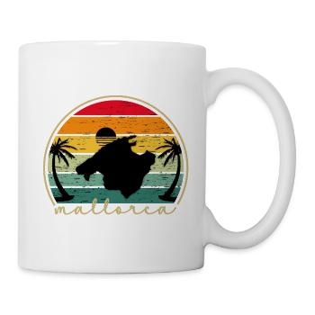 Design rétro vintage de l’île Sunset de Majorque - Mug blanc - blanc - Droite