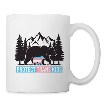 Pride Month LGBT -  Protect Trans Kids - Mug - white - Right