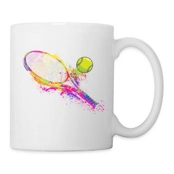 Tennis Racket Player Coach Court Lover - Mug - white - Right
