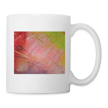 Néon Diagonale Abstrait - Mug blanc - blanc - Droite