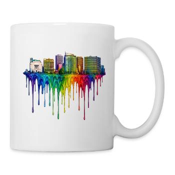 Art dégoulinant d’Oakland, Californie - Mug blanc - blanc - Droite