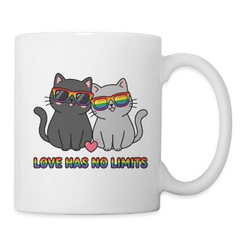 LGBTQ-Pride-Monat – Liebe kennt keine Grenzen - Tasse - Weiß - Rechts
