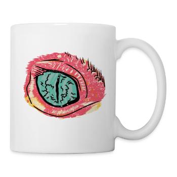 Bindehautentzündung im Pop-Art-Stil - Tasse - Weiß - Rechts