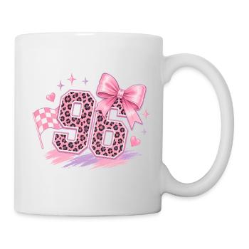 Leopard Pink 96 Glitzer - Tasse - Weiß - Rechts