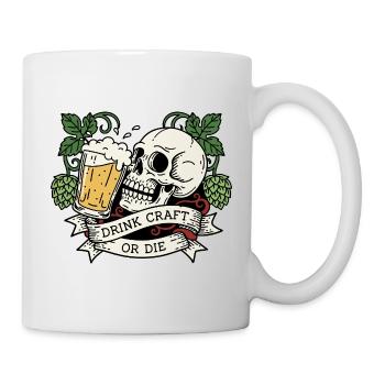 Stilvolles Bier - Hopfenkunst - Tasse - Weiß - Rechts