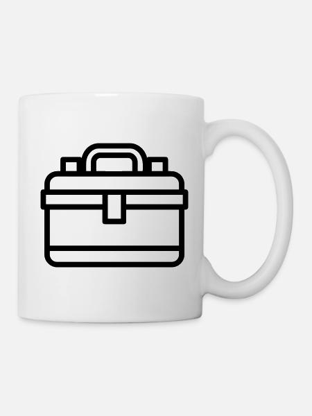 Werkzeugkasten - Tasse - Weiß