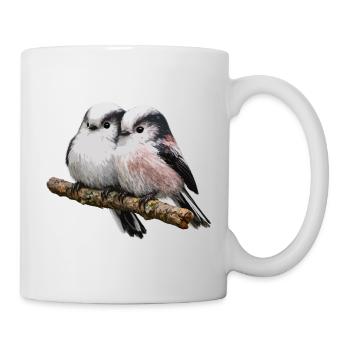 Duo Long-tailed on Branch - Soft Pastel - Mug - white - Right