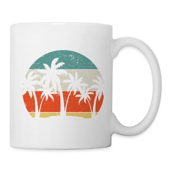 Tropical Sunset Palm Silhouette - Mug - white - Right