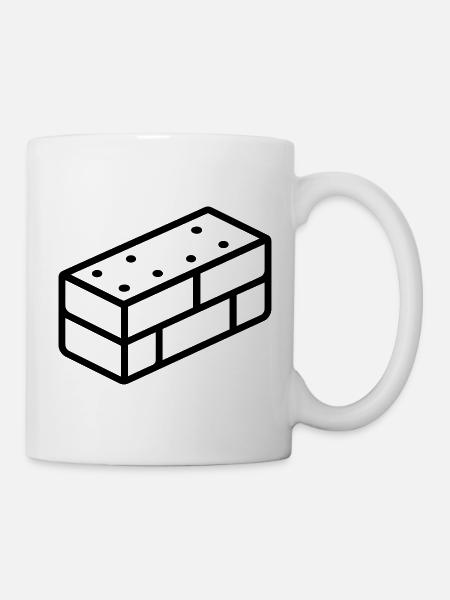 Ziegel - Tasse - Weiß