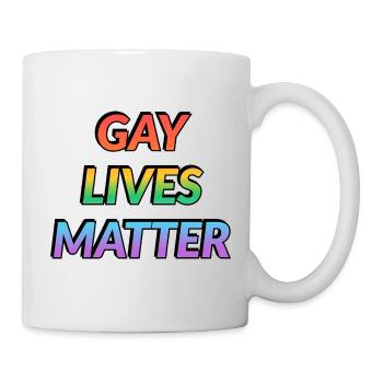 Gay Lives Matter Regenbogen - Tasse - Weiß - Rechts