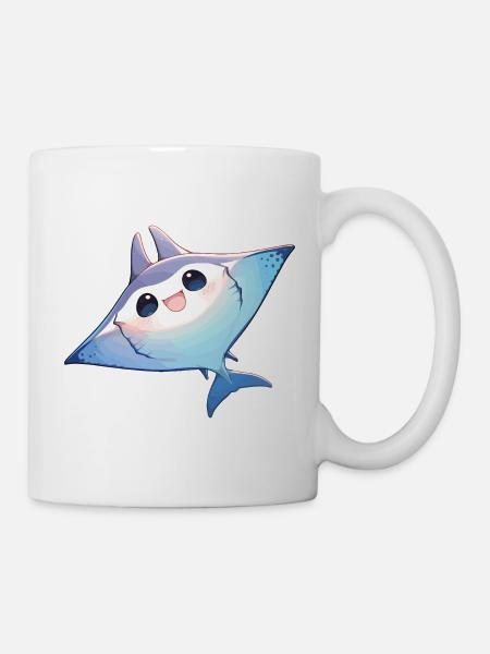 Rochen Mantarochen - Tasse - Weiß