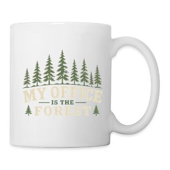 Écologie Écologiste Mon bureau est la forêt - Mug blanc - blanc - Droite