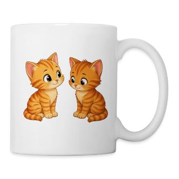 Deux mignons chatons - Mug blanc - blanc - Droite