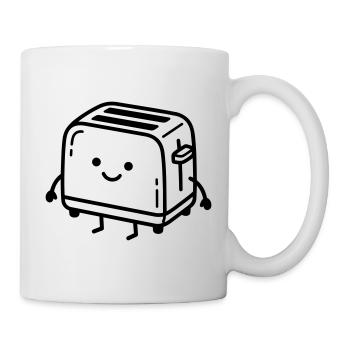 Kawaii-Toaster - Tasse - Weiß - Rechts
