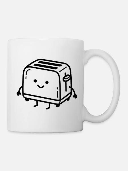 Grille-pain Kawaii - Mug blanc - blanc