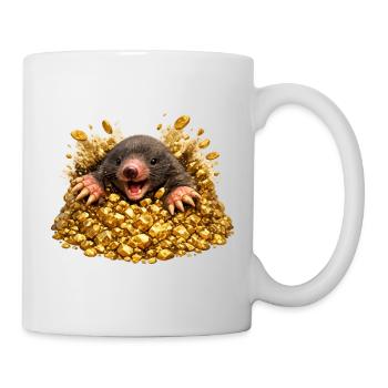 Maulwurf in goldener Hoffnung - Tasse - Weiß - Rechts
