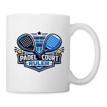 Padel Court Ruler Logo - Tasse - Weiß - Rechts