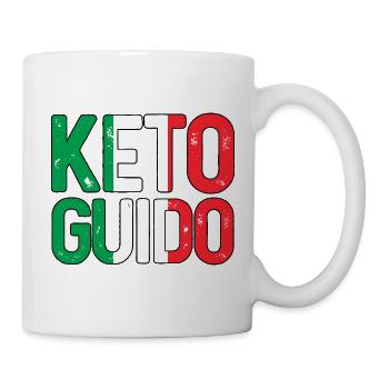 Graphique du drapeau italien keto - Mug blanc - blanc - Droite