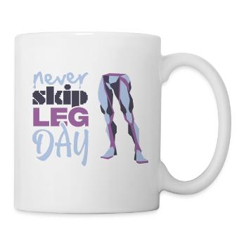 Never Skid Leg Day Grafik - Tasse - Weiß - Rechts