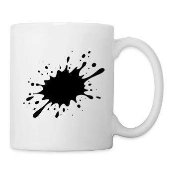T-shirt avec éclaboussure noire - éclaboussure noire - Mug blanc - blanc - Droite