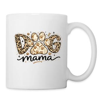 Dog Mama Leopard | Dog and Mom Humor Gift - Mug - white - Right