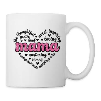 Pink Heart Mama | Einzigartiges Muttertagsgeschenk - Tasse - Weiß - Rechts