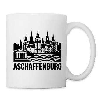 Aschaffenburg Silhouette Wahrzeichen - Tasse - Weiß - Rechts
