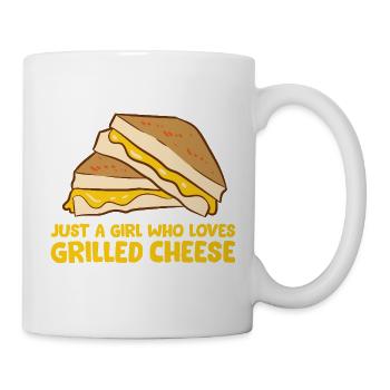 Gegrilltes Käsemädchen-Zitat-Tee - Tasse - Weiß - Rechts
