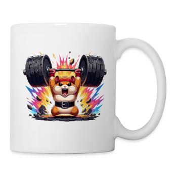 Hamster de force en entraînement de force - Mug blanc - blanc - Droite