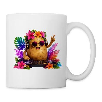 Tropische Kartoffel DJ Party - Tasse - Weiß - Rechts