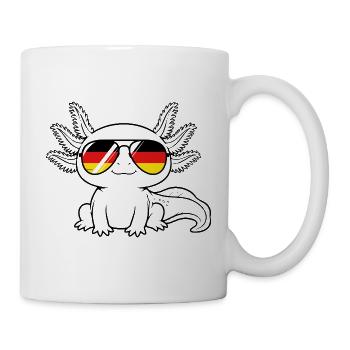German flag Axolotl German Germany - Mug - white - Right