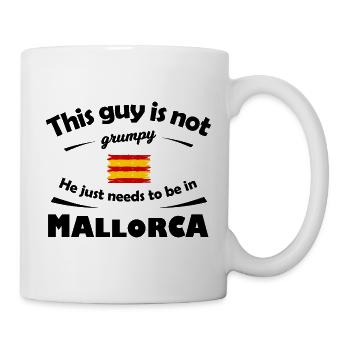 Bandes brossées du drapeau espagnol de Majorque - Mug blanc - blanc - Droite