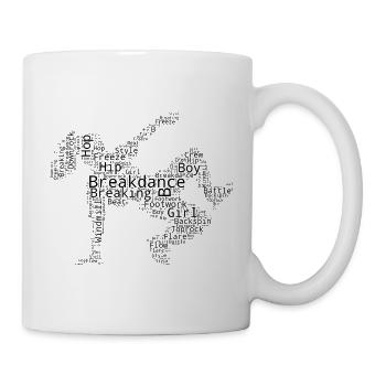 Geschenkidee für die Breakdancerin mit Break Dance - Tasse - Weiß - Rechts