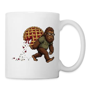 Humour Maths – Bigfoot Voleur de Tarte Pi - Mug blanc - blanc - Droite