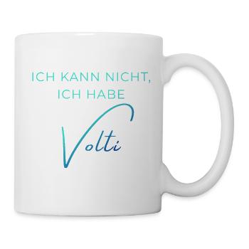 Voltigieren Training: Lustiger Volti Spruch - Tasse - Weiß - Rechts