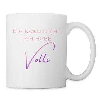 Voltigieren Training: Lustiger Volti Spruch - Tasse - Weiß - Rechts