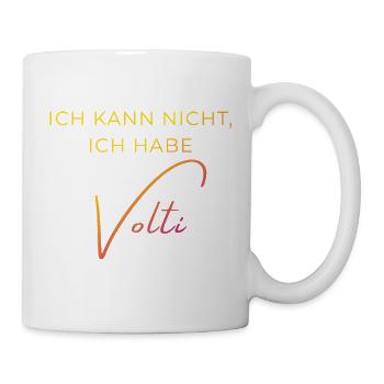 Voltigieren Training: Lustiger Volti Spruch - Tasse - Weiß - Rechts