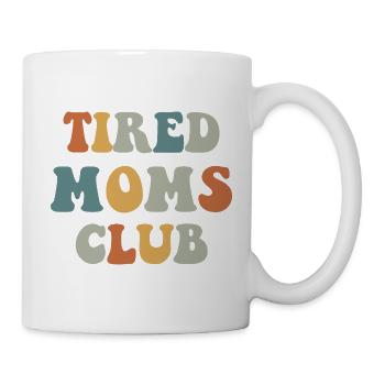 Tired Moms Club Retro Typography - Mug - white - Right