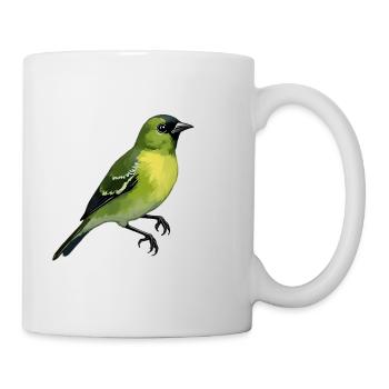Grünfink Vogel - Tasse - Weiß - Rechts